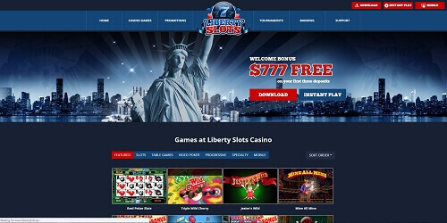 liberty slots online casino homepage