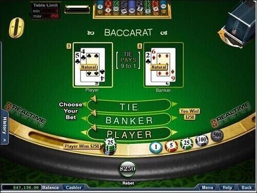 Play Baccarat Online Live